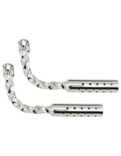 Twisted Muffler W/Holes Chrome.